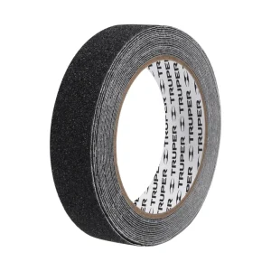 CINTA ANTIDERRAPANTE CON ABRASIVO25 MM NEGRA ROLLO