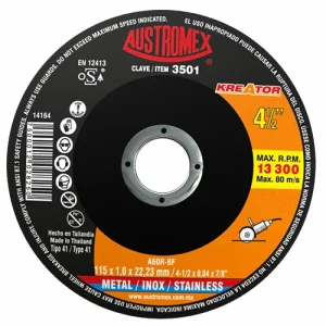 Disco 3501 corte de metal acero al carbón-acero al carbónero inoxidable 4 1/2x0.04 Austromex
