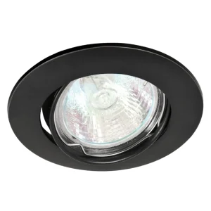 LUMINARIO REDONDO EMPOTRABLE 50W. DIRIGIBLE NEGRO LED O HALOGENO EMP-104S 46617 TRUPER *** OFRECER YD-330/N ***