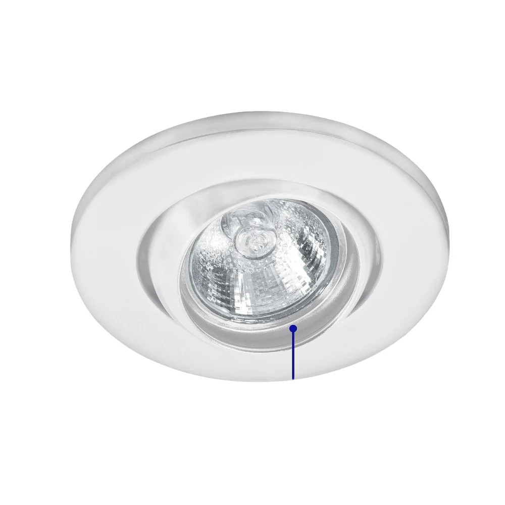 LUMINARIO REDONDO EMPOTRADO 50W. BLANCO LED O HALOGENO EMP-106S 46623 TRUPER *** OFRECER YD-345/B ***