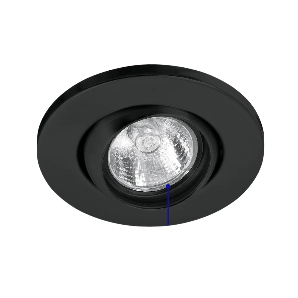 LUMINARIO REDONDO EMPOTRADO 50W. NEGRO LED O HALOGENO EMP-107S 46624 TRUPER *** OFRECER YD-345/N ***