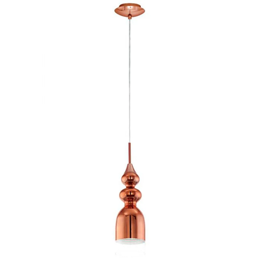 LUMINARIO COLGANTE BOLANOS COBRE 1 LUZ GU10 1X6W (INCLUIDO) REGULABLE EGLO  *** HAE ***