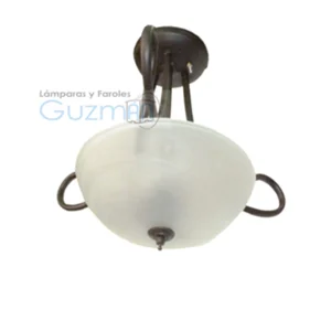 CANDIL MODELO 1002 2 LUCES CON PANTALLA CHOCOLATE BLANCO MCA GUZMAN