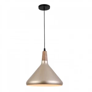 LUMINARIO COLGANTE CONICO 40W MAX 125V E27 CHAMPAGNE CALUX ***HAE2025***