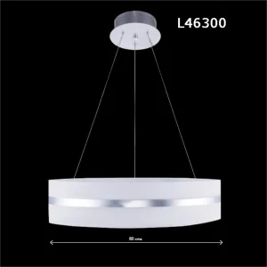 LUMINARIO COLGANTE REDONDO LED 118W 80X150CM ACABADO SATINADO  STRATTO *** HA. LUMI ***