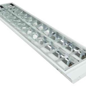 GABINETE INTERIOR LED T8 MODELO "E" 2X18W/85-265V. SIN TUBOS