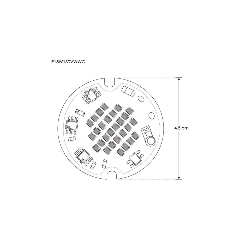 LAMPARA T/PASTILLA REDONDO LED 15W BLANCO CALIDO 120 130V IP20 ILUMILEDS