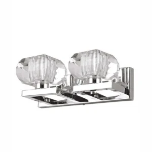 LUMINARIA DE PARED CRISTAL/CROMO 2 X 40 W CRISTAL ***TECNOHOME HAE***