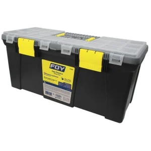 Caja portaherramientas plástica con organizadora 22" Foy